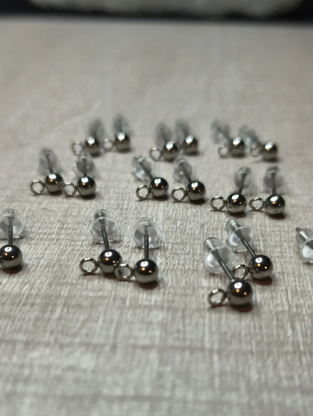 20pc Stainless Steel 4mm Ball Post Earring Components with Loop (10 Pairs) #1